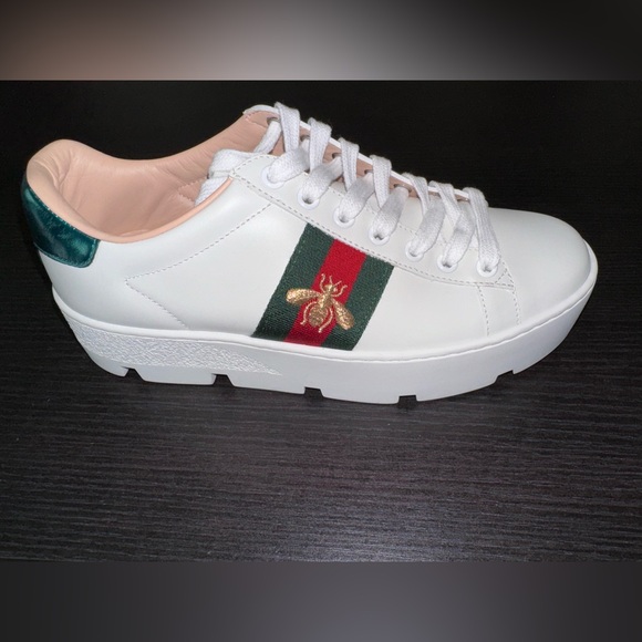 New Gucci Ace Platform Sneaker - Picture 1 of 5